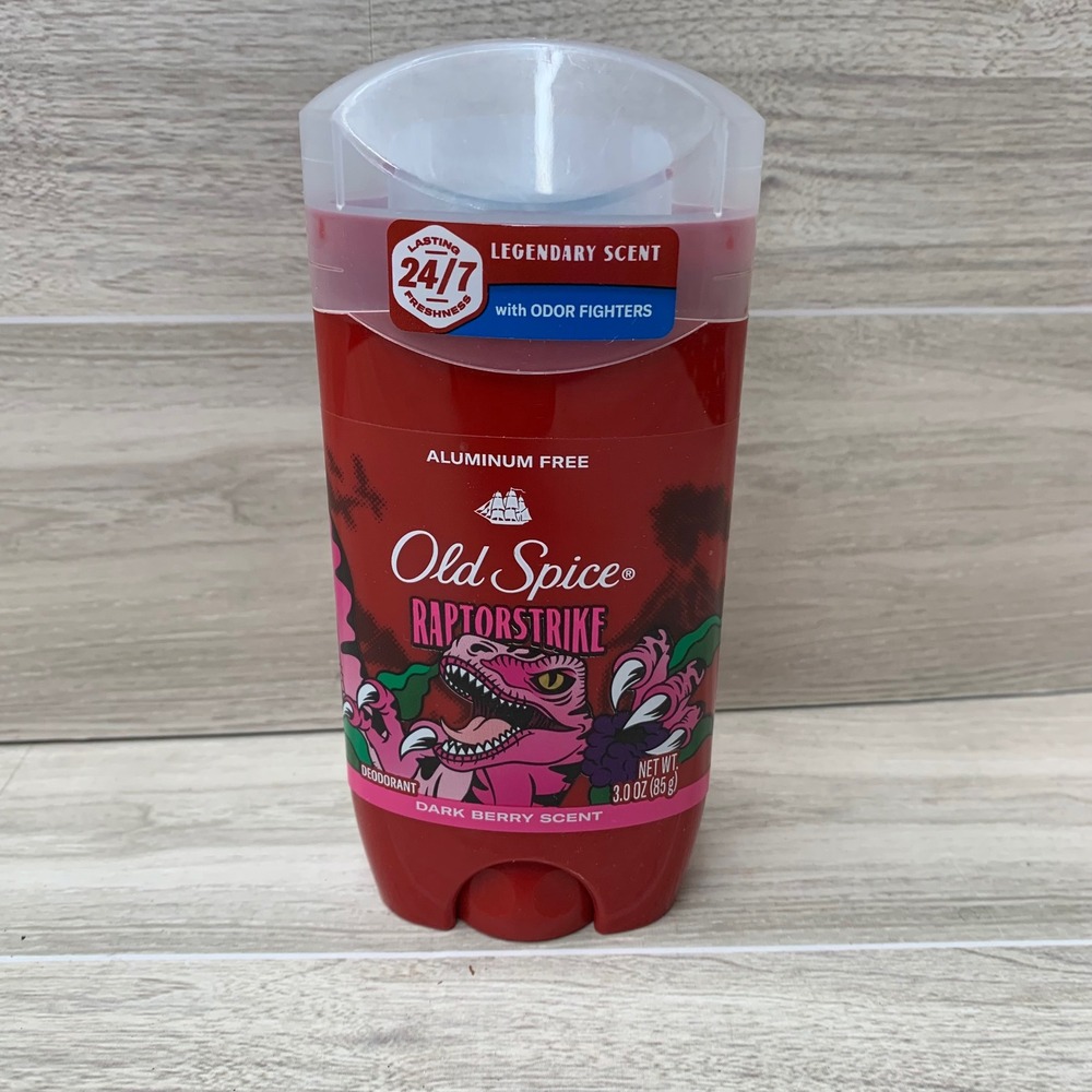 Old Spice Raptorstrike Deodorant Aluminum Free Dark Berry Scent Mens Stick